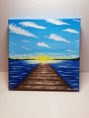 "Morning On the Lake" Hand-painted Canvas